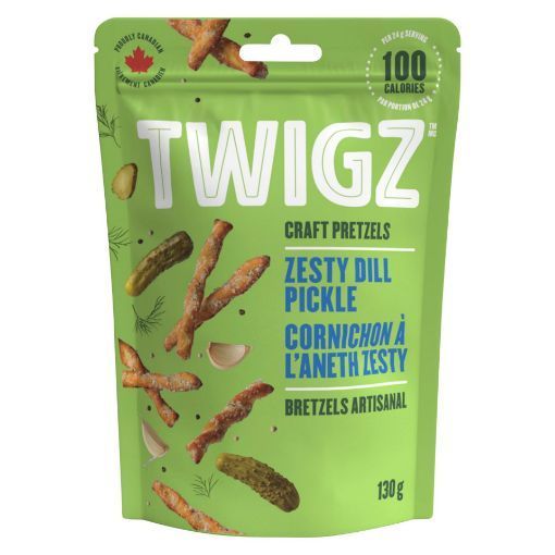 Picture of TWIGZ PRETZELS - ZESTY DILL PICKLE 130GR